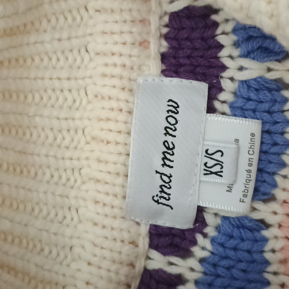 Free People Find Me Now Confetti Crocheted Sweater Size Xs/S - Picture 3 of 3